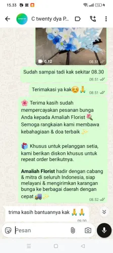 Testimonial Standing Flower ciririp